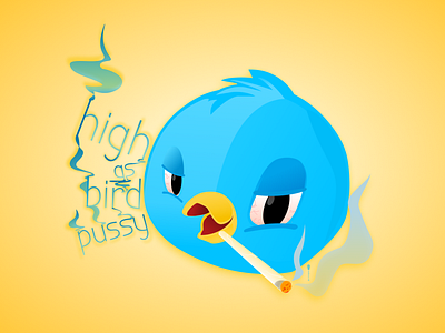 BIRD PUSSY 420 acab blaze it bong cannabis cookies design illustration looney tunes marijuana weed