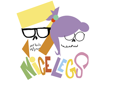 NICE LEGS - logo redesign band coffin dream pop illustration indie japan logo modern pop pop music skltl dsgn vector zak mccune