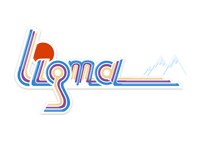 LIGMA - vintage ski & snowboard logo design