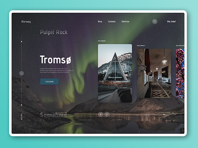 Norway Trip city concept design nature norway travel trip ui ux web web design