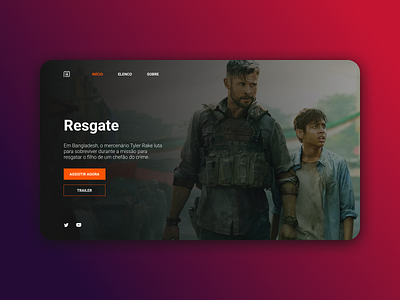 Página de Detalhes de Filme design minimal movie netflix ui uidesign ux ui web