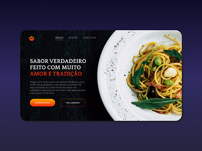 Daily UI - Restaurante design food landing page minimal restaurant site ui uidesign ux ui web web design website