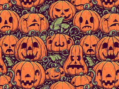 Pumpkins. halloween pattern pumpkins