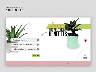 Plants factory design diseño gráfico graphicdesign interface photoshop ui uidesign userexperience ux uxdesign uxui webdesign website