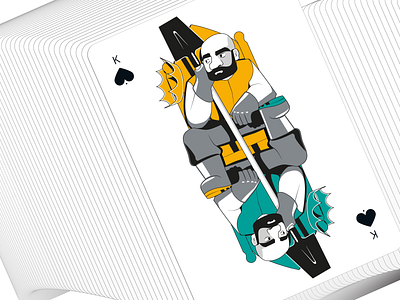 Kings of Spade cards illustration illustrator spades stroke vector