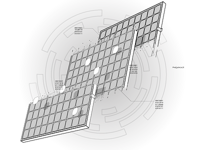 SCI-FI Solar panels design illustration illustrator sci-fi solar panel stroke