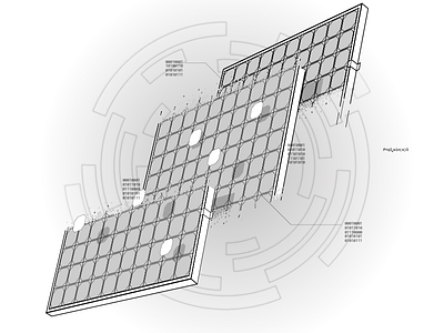 SCI-FI Solar panels design illustration illustrator sci fi solar panel stroke