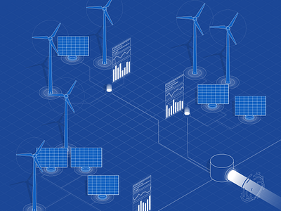 Energy Management illustration illustrator isometric stroke