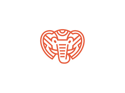 Saffron Elephant branding elephant icon logo saffron symbol