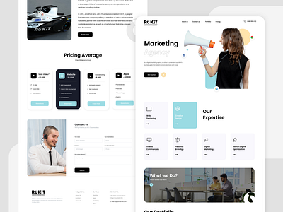 Marketing Agency HomePage agency app appdesign home screen homepage landing page marketing marketing agency portfolio seo ui uiux website website design