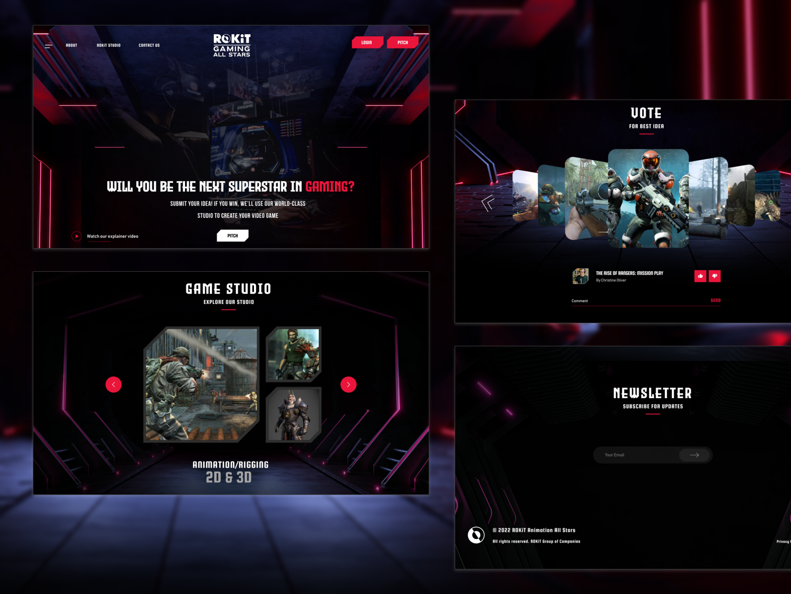 Gaming Landing Page by Javed Khan on Dribbble
