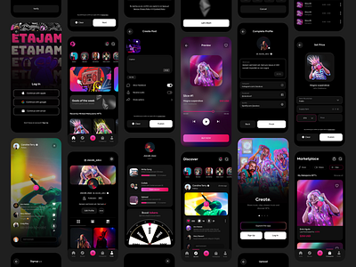 Music NFT Metaverse Studio android app appdesign branding design ios metaverse music nft ui uiux ux