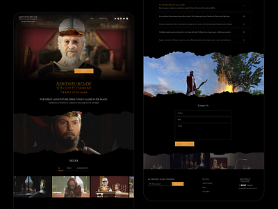 Bible Video Game Landing Page