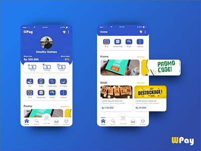 WPay User Interface Design app apps branding design mobile mobile apps ui ux vector web