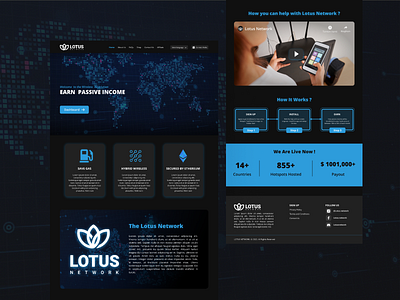 Lotus Network - Cryptocurrencies Mining crypto crypto currency cryptocurrencies design lotus mining network site token ui web website wireless