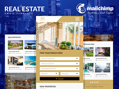 Real Estate Responsive Newsletter Design design email email design email template html email html template newsletter newsletter template real estate real estate email template real estate newsletter responsive email template template