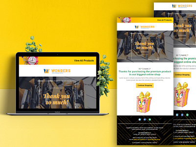 E-Commerce Thank You Newsletter design ecommerce email email design email template html email newsletter newsletter template responsive email template