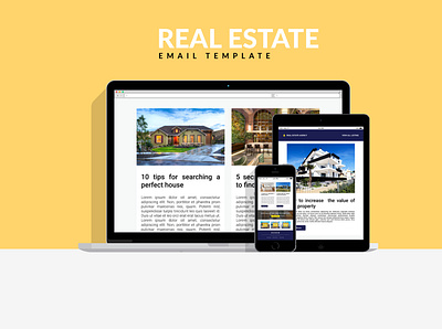 Real Estate Responsive HTML Email Template design email email design email template html email newsletter newsletter template real estate real estate marketing responsive email template