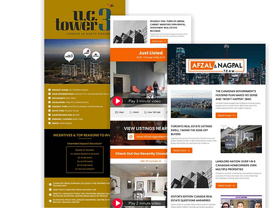 Real Estate Newsletter Template Design for Canadian Condos design email email design email template html email newsletter newsletter template newsletters real estate realtors responsive email template template