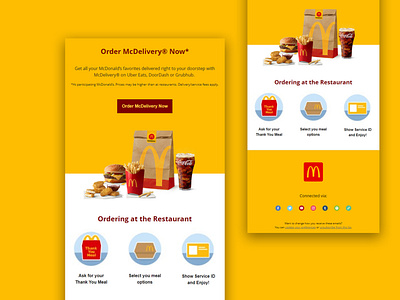 McDonald Restaurant Email Design