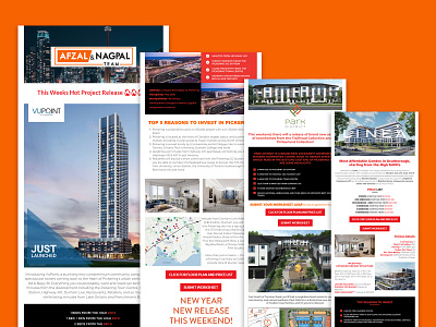 Monthly real estate newsletter for Afzal & Nagpal team design email email design email template html email newsletter newsletter template responsive email template