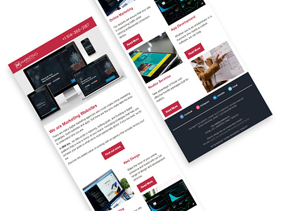 Marketing Newsletter template design using MailChimp