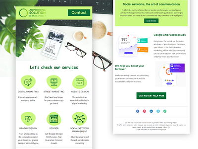 Newsletter for Advertising Solution design email email design email template html email newsletter newsletter template responsive email template