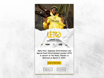 Music Event Email Template for Ticket Booking