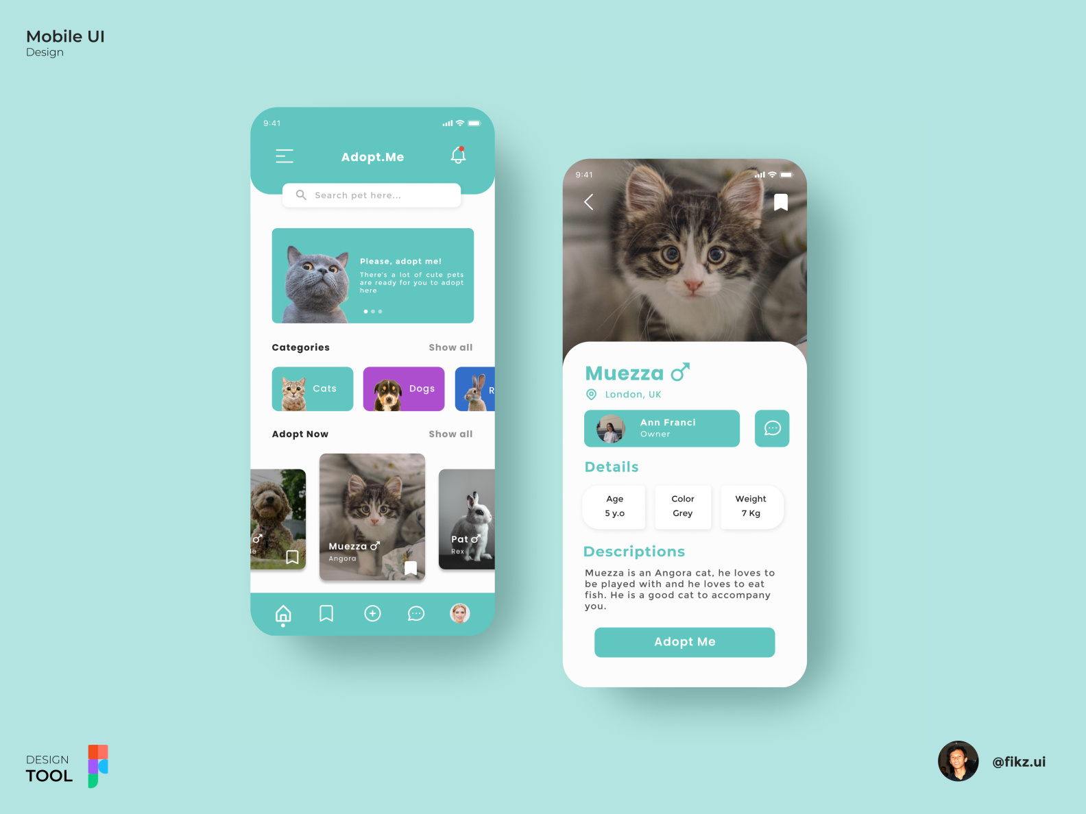 Adoption Animal Mobille Application by Taufik Riski Arahman on Dribbble