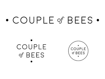 Couple of Bees Logo branding design logo mark simple typography