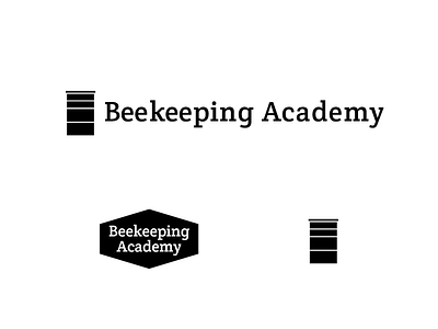 Beekeeping Academy Logo Sketches bee branding design honeybee logo mark type