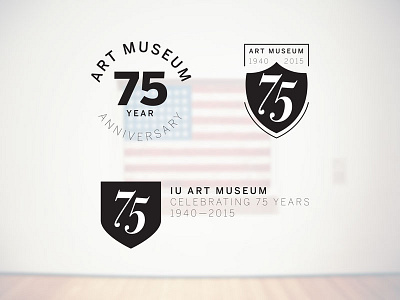 75 Year Mark art badge logo mark museum