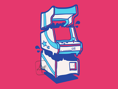 Arcade Game art design flat flat design game gameart gamedesign illustration logo minimal pastel retro vector