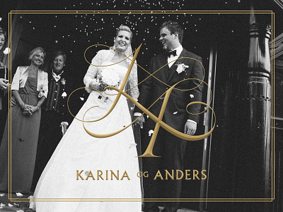 KA Monogram illustrator monogram typography wedding