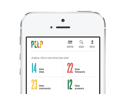 Pelp - app app design statistics typography