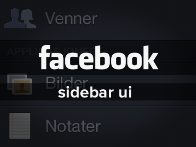 UI - Facebook sidebar interface - free PSD app design facebook icon icons interface mobile photoshop texture ui ui design ux