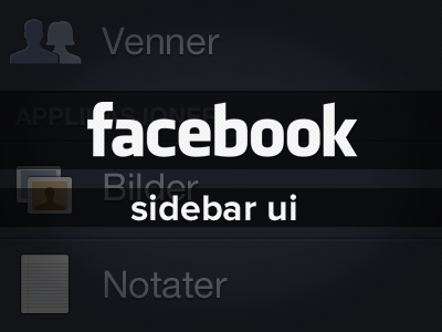 UI - Facebook sidebar interface - free PSD