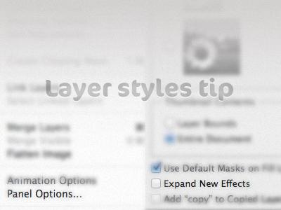 Pro Tip 4: Layer styles panel layers panels photoshop