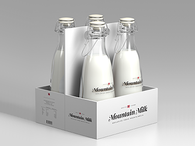 Tine – Mountain Milk 3d bottle exams image leitura milk mountain packaging study swash tine typograhpy