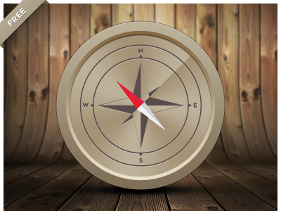 Compass - Freebie ai compass free freebie illustrator neutraface photoshop psd ui