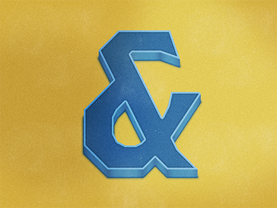 Brother ampersand 3d ampersand brother photoshop textures typography
