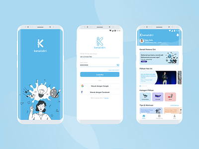 Education Design Mobile App apps blue design illustration minimal mobile ui ux