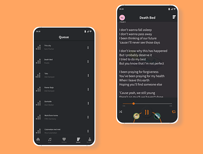 Simple Music Player with Neumorphism (Mockup #2) mobile music music app design music app ui music player design music player ui music ui musixmatch nantapix neumorphism