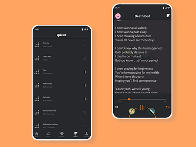 Simple Music Player with Neumorphism (Mockup #2)