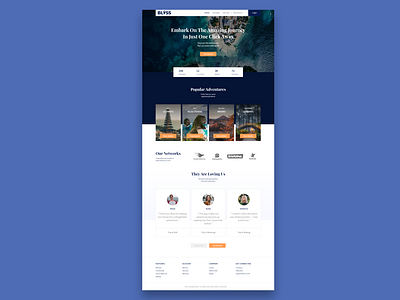 Bliss -Travel Landing Page Website