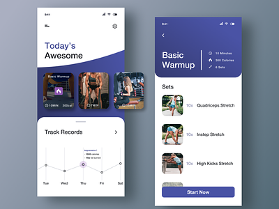 Workout Mobile App android android app android app design avatar awwwards branding design gym icon jogging landingpage mobile mobileapp running stretching typography ui uiux ux workout