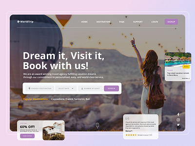 Travel Agency Website Concept agency agency website booking app booking website clean tour tourism travel agency travel app travel app ui travel website trip ui user experience ux vacation webdesign website website concept websites