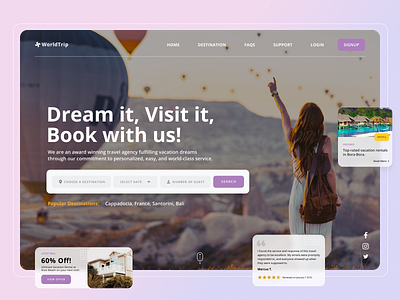 Travel Agency Website Concept