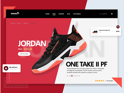 Sneaker Hero Header design designer figma jordan nike nike shoes shoes sneaker ui ui design uidesign ux ux design uxdesign web design webdesign website website concept website design websites