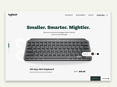 Smaller. Smarter. Mightier. design designer figma keyboard logitech mini shop small ui ui design uidesign ux ux design uxdesign web design webdesign website website concept website design websites